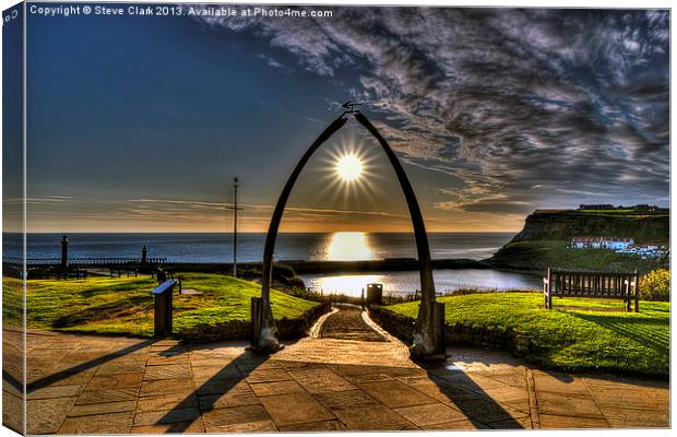 Whale Jaw Bone Arch- Whitby Canvas Print by Steve H Clark
