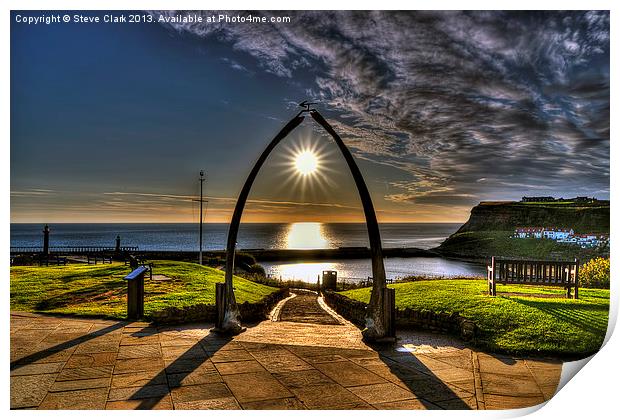 Whale Jaw Bone Arch- Whitby Print by Steve H Clark