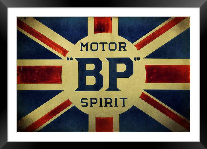 BP Motor Spirit Framed Mounted Print by Heather Newton