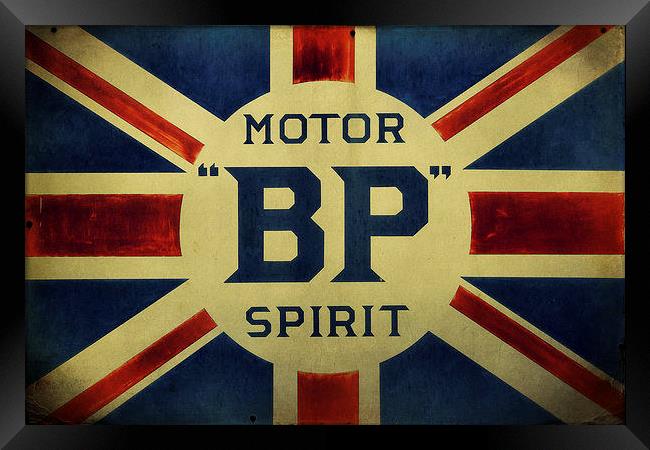BP Motor Spirit Framed Print by Heather Newton