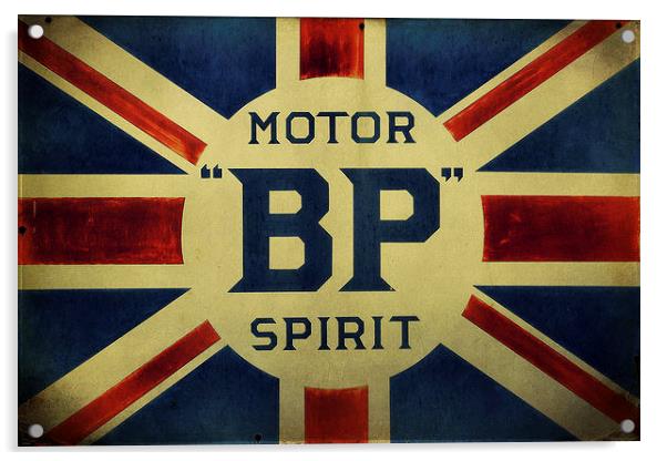 BP Motor Spirit Acrylic by Heather Newton