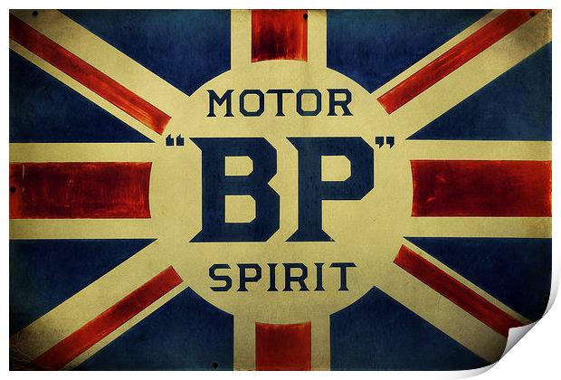 BP Motor Spirit Print by Heather Newton