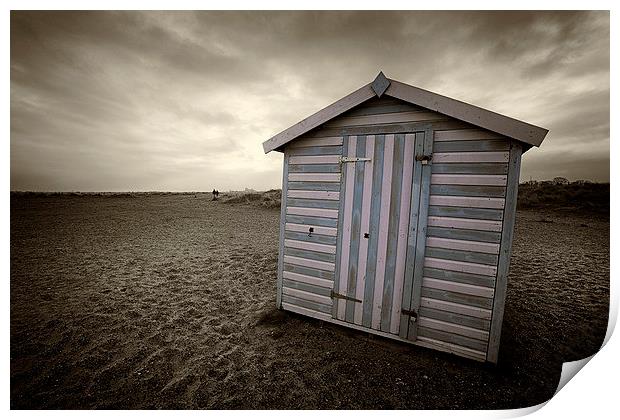 Great Yarmouth Beach Huts Print by Dave Turner