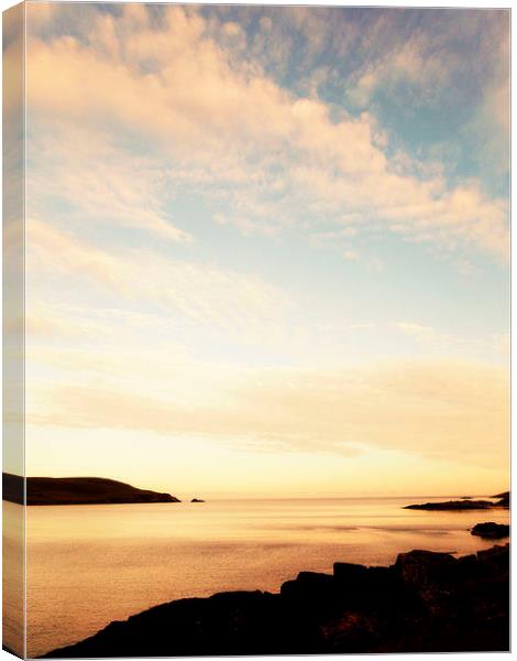 Shetland sunset Canvas Print by Heather Newton