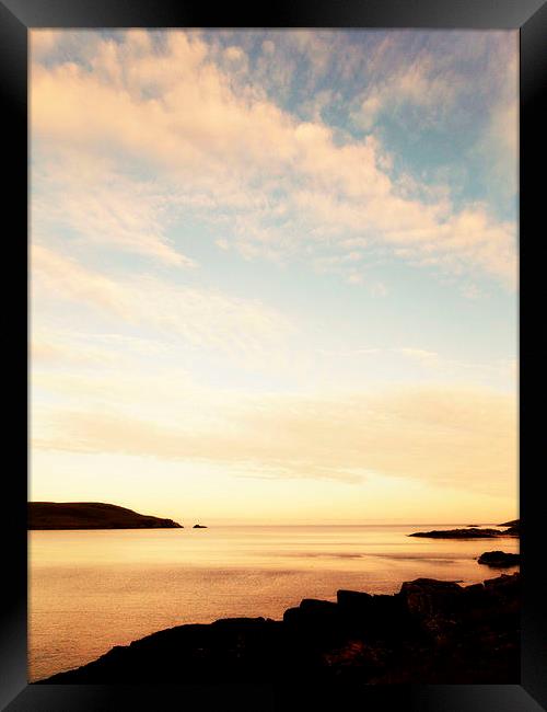 Shetland sunset Framed Print by Heather Newton