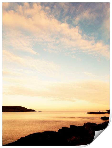 Shetland sunset Print by Heather Newton