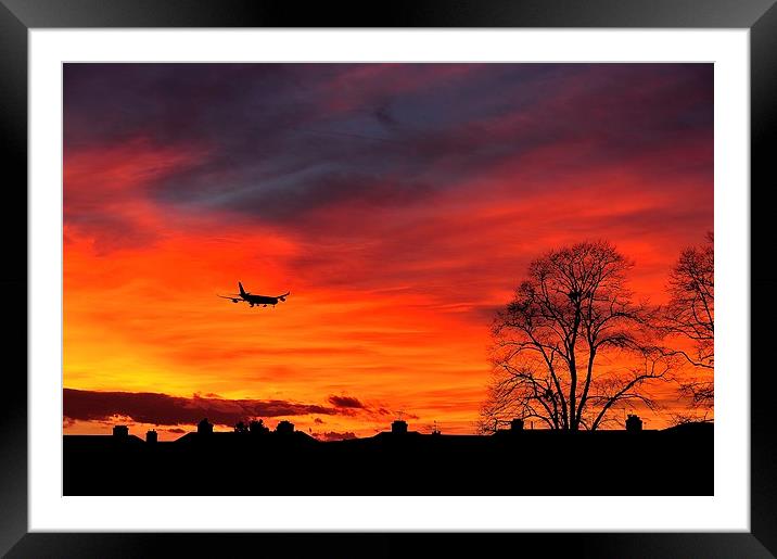 Fire Over London Framed Mounted Print by Kevin OBrian
