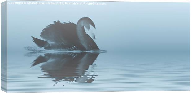 Swan lake Canvas Print by Sharon Lisa Clarke