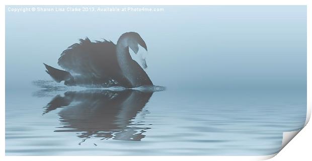 Swan lake Print by Sharon Lisa Clarke