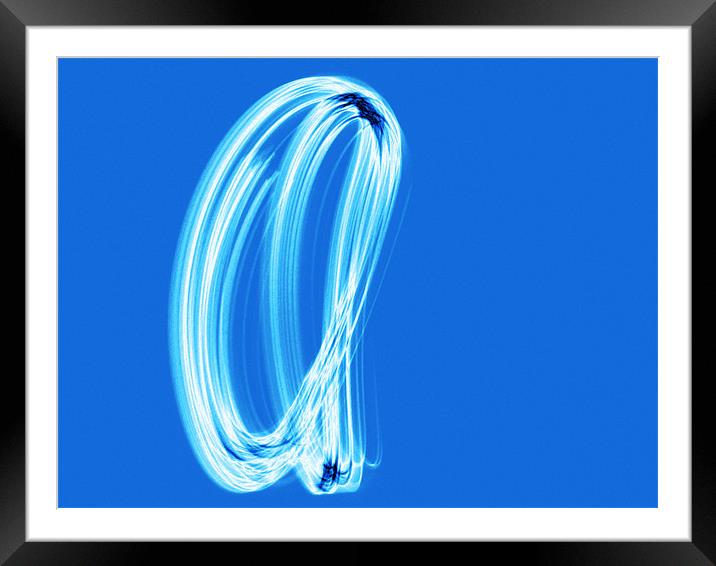 An 'A' IN Blue Framed Mounted Print by Ali Asgar  Khokhawala
