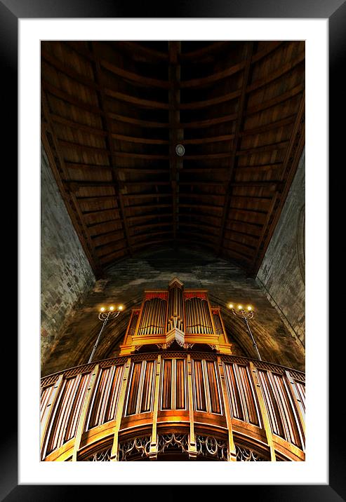 Pipe Organ Framed Mounted Print by Fraser Hetherington