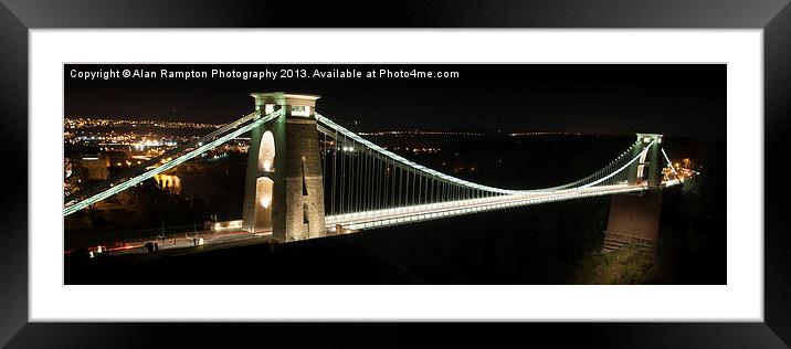 Clifton Suspension Bridge Framed Mounted Print by Alan Rampton Photography