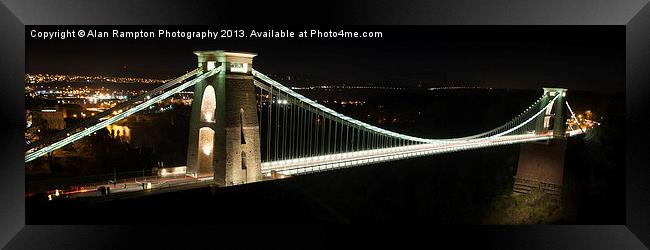Clifton Suspension Bridge Framed Print by Alan Rampton Photography