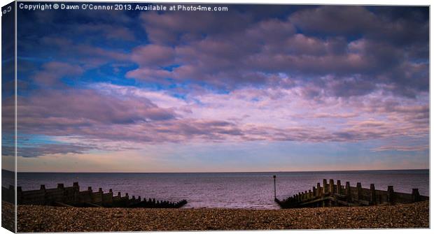 Sea View Whitstable Kent Canvas Print by Dawn O'Connor