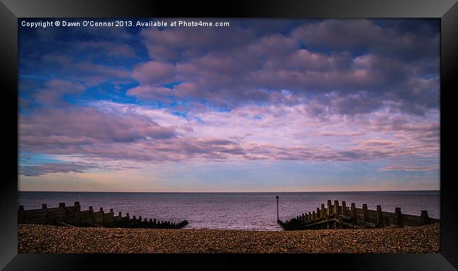 Sea View Whitstable Kent Framed Print by Dawn O'Connor