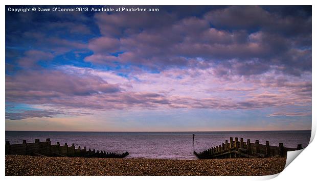 Sea View Whitstable Kent Print by Dawn O'Connor