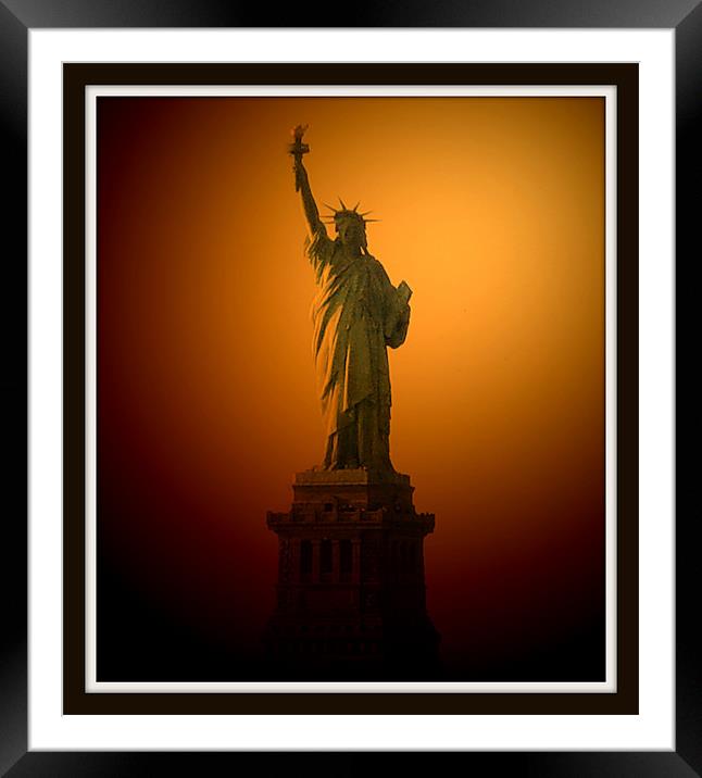 Statue of Liberty Framed Mounted Print by Terry Lee