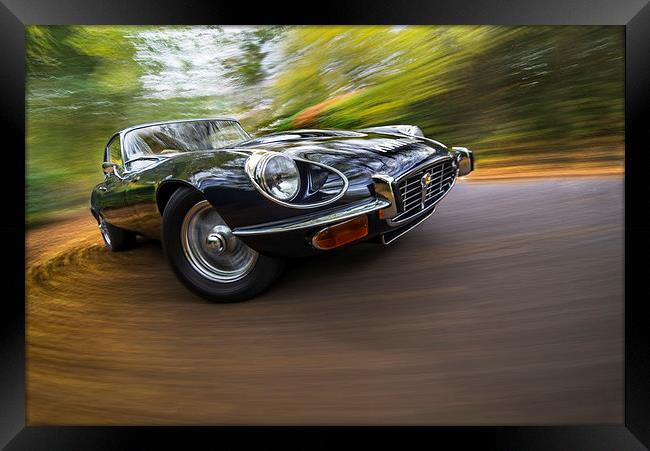 Jaguar E-Type Framed Print by Dave Wragg