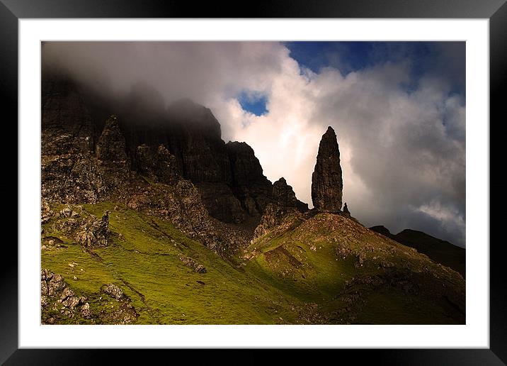 The old man of Storr Framed Mounted Print by James Mc Quarrie