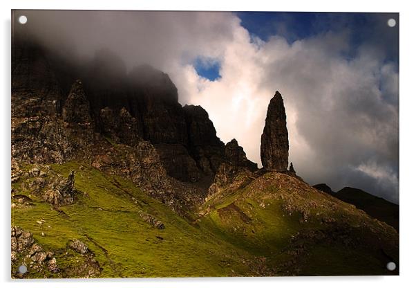 The old man of Storr Acrylic by James Mc Quarrie