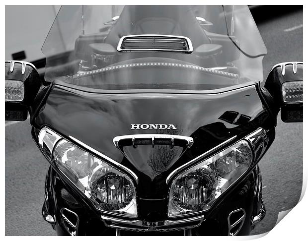 Honda Black and White Print by Jason Moss
