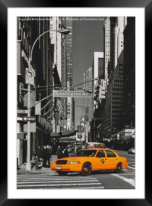 Lexington Avenue, NYC, USA Framed Mounted Print by Andrew Warhurst