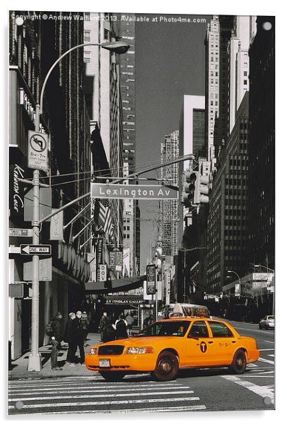 Lexington Avenue, NYC, USA Acrylic by Andrew Warhurst