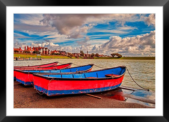 Boating Lake Framed Mounted Print by Roger Green