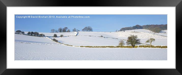 Derbyshire Snowscape Framed Mounted Print by David Birchall