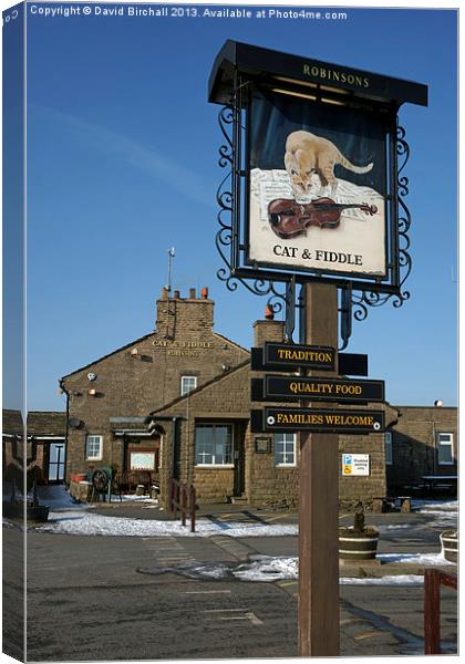 Cat and Fiddle pub, Macclesfield. Canvas Print by David Birchall