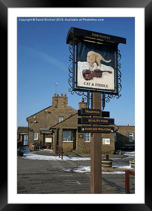 Cat and Fiddle pub, Macclesfield. Framed Mounted Print by David Birchall