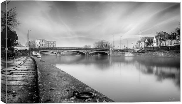 A STILL REFLECTION B&W Canvas Print by Rob Toombs