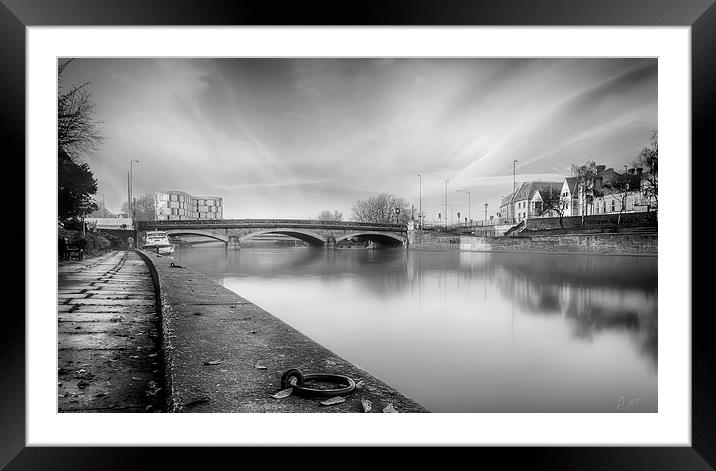 A STILL REFLECTION B&W Framed Mounted Print by Rob Toombs