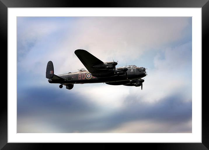 Avro Lancaster Bomber Framed Mounted Print by J Biggadike