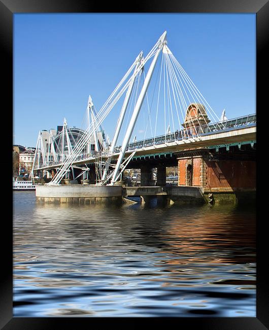 Golden Jubilee bridges London Framed Print by David French