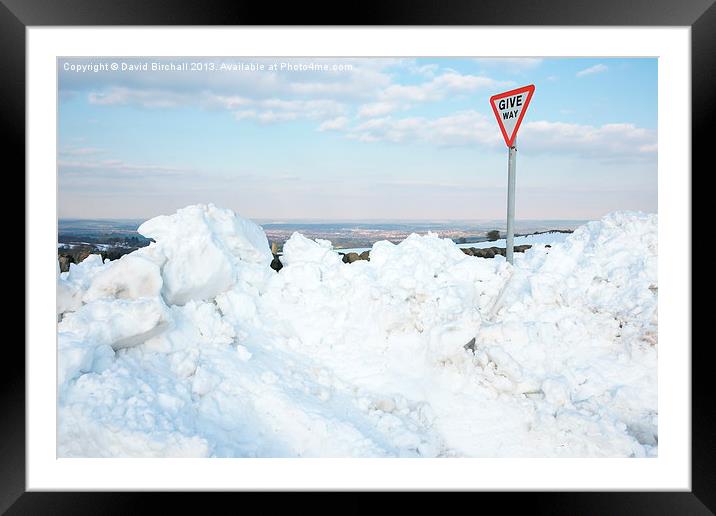 Optimism in Snow, Derbyshire Framed Mounted Print by David Birchall