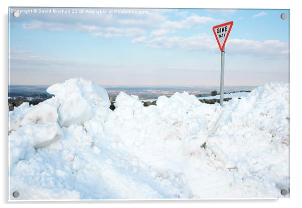 Optimism in Snow, Derbyshire Acrylic by David Birchall