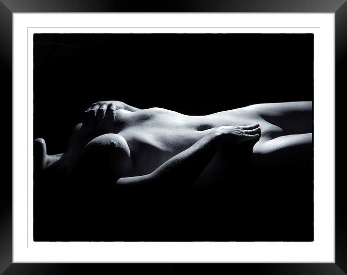 Pleasure a nude bodyscape Framed Mounted Print by Inca Kala