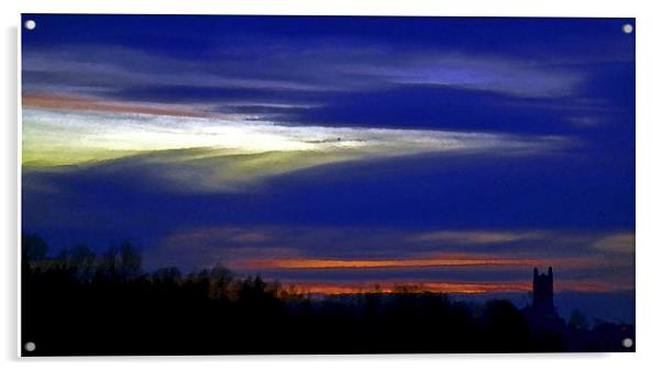 Saddleworth Sky Acrylic by Andrew Warhurst