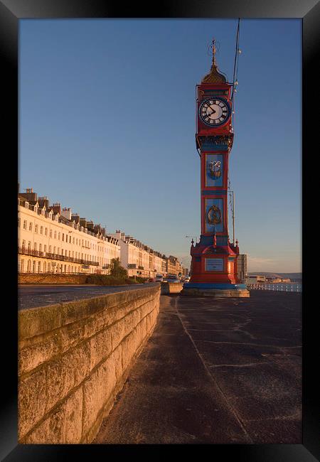 Weymouth Clock Framed Print by Paul Brewer