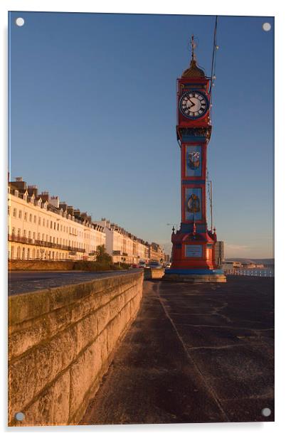 Weymouth Clock Acrylic by Paul Brewer