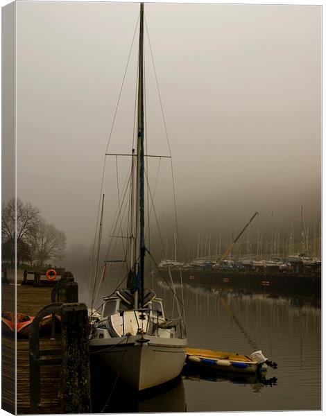 Mystified at Baltic Wharf in Totnes Canvas Print by Jay Lethbridge