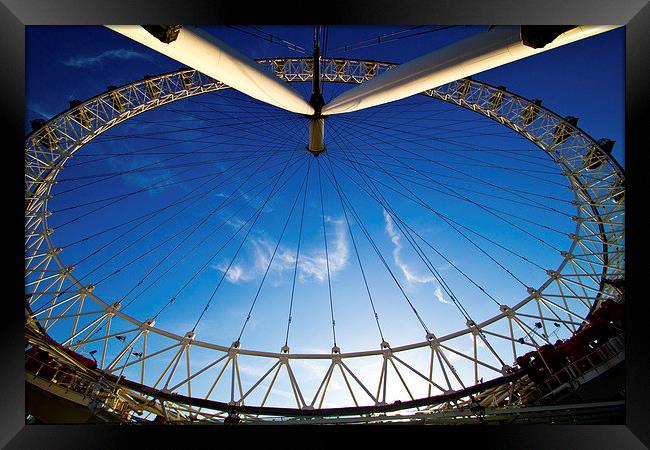 London Eye in the sky Framed Print by Colin Brittain