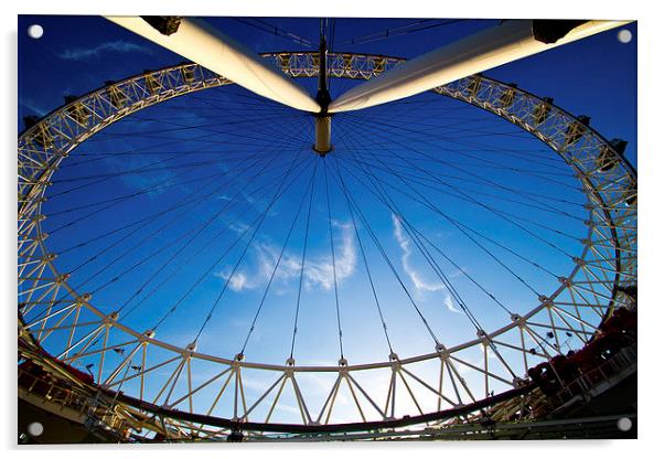 London Eye in the sky Acrylic by Colin Brittain