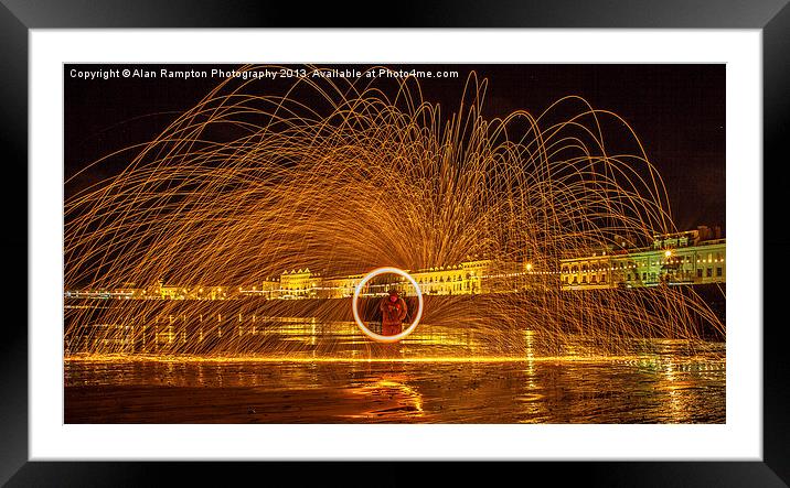 Beach on Fire Framed Mounted Print by Alan Rampton Photography