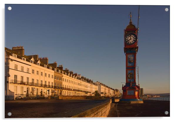 Weymouth Clock Acrylic by Paul Brewer