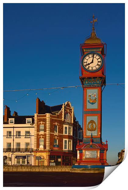 Weymouth Clock Print by Paul Brewer