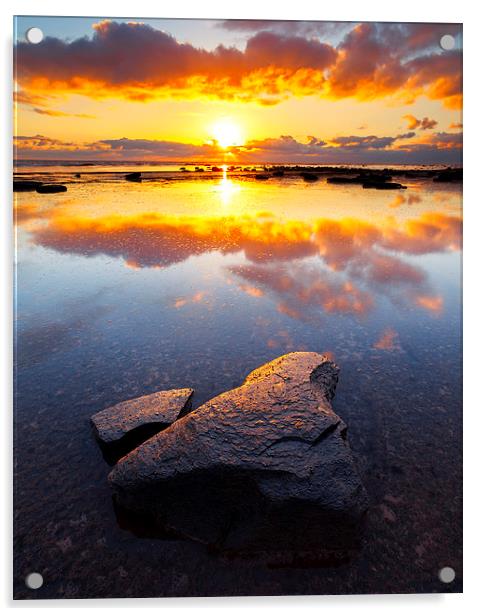 Blazing Sunrise Acrylic by Andy Redhead