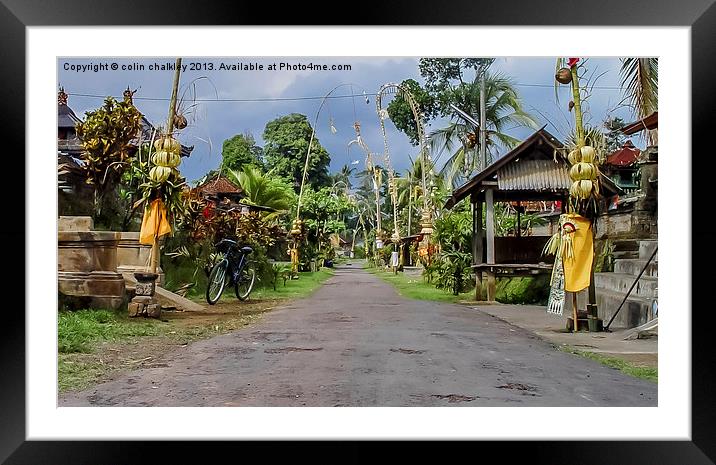 Central Bali High Street Framed Mounted Print by colin chalkley