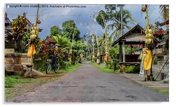 Central Bali High Street Acrylic by colin chalkley